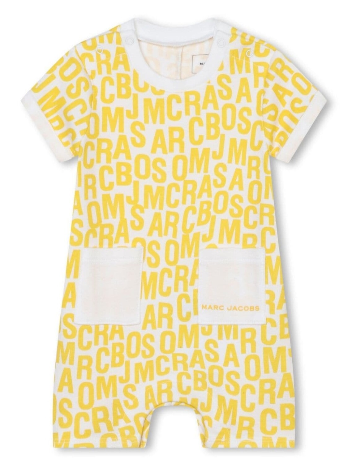 

Marc Jacobs Kids ромпер из джерси с узором, желтый