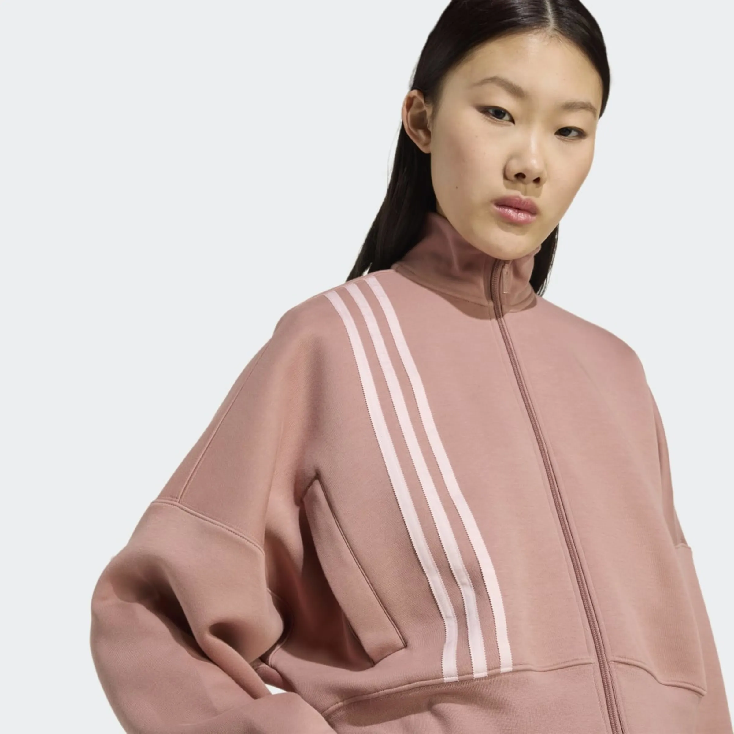 Женская толстовка Originals с тремя полосками adidas, красный — фото 4
