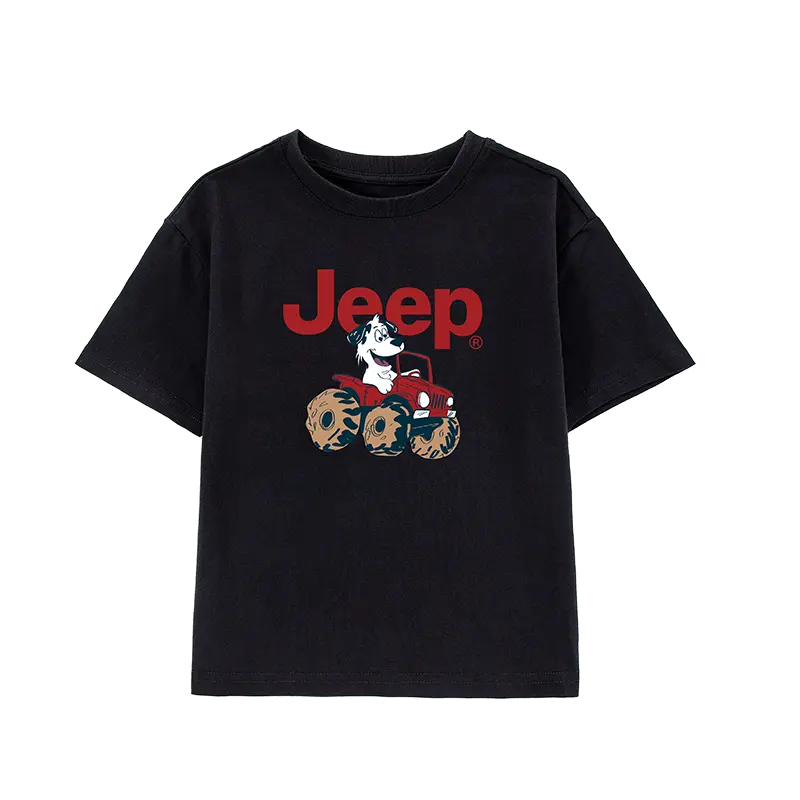 

Футболка унисекс с круглым вырезом тонкая Jeep, черный