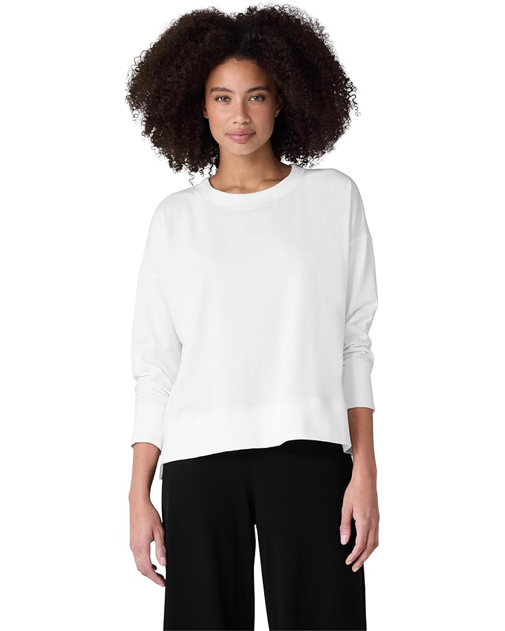

Топ Eileen Fisher Crew Neck Top, белый