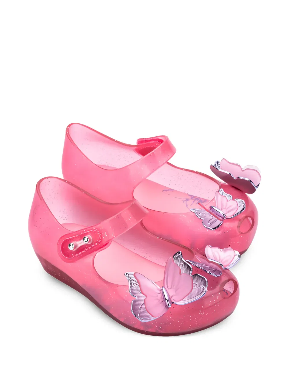 Балетки с ремешками-бабочками Mini Melissa, розовый