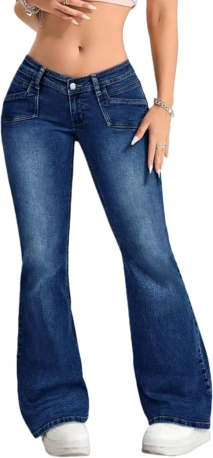 

Женские джинсы bootcut с низкой посадкой, stretchy, flare Flvsun