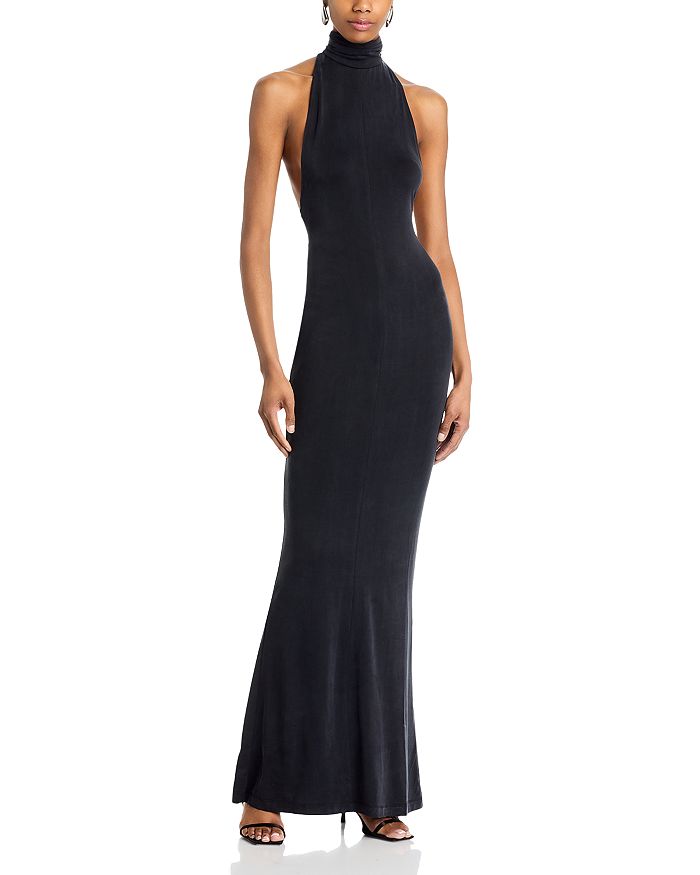 

Платье с бретелью через шею Versace Jeans Couture, черный