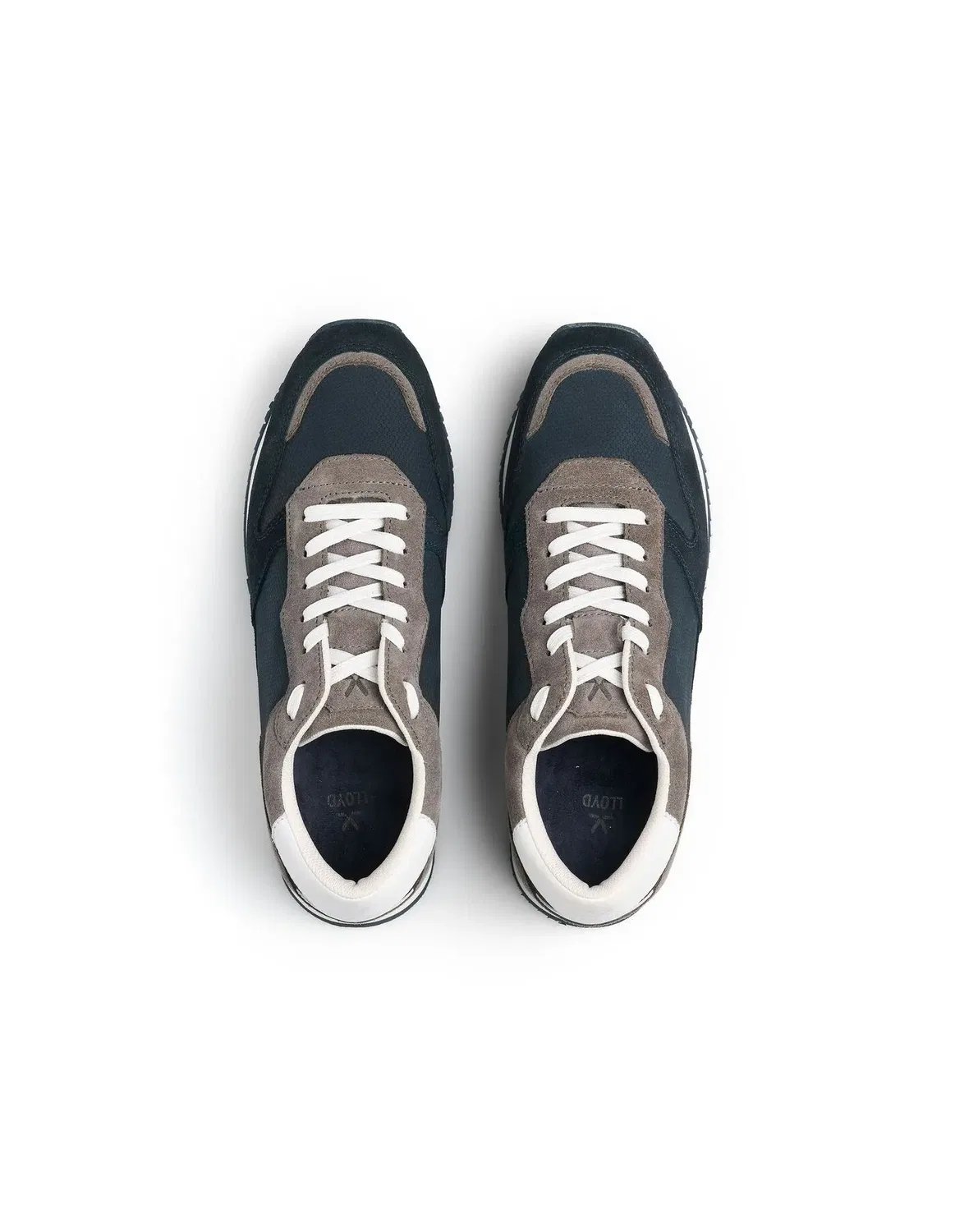 Кроссовки низкие, кожаные, LLOYD, navy/grey/white — фото 2