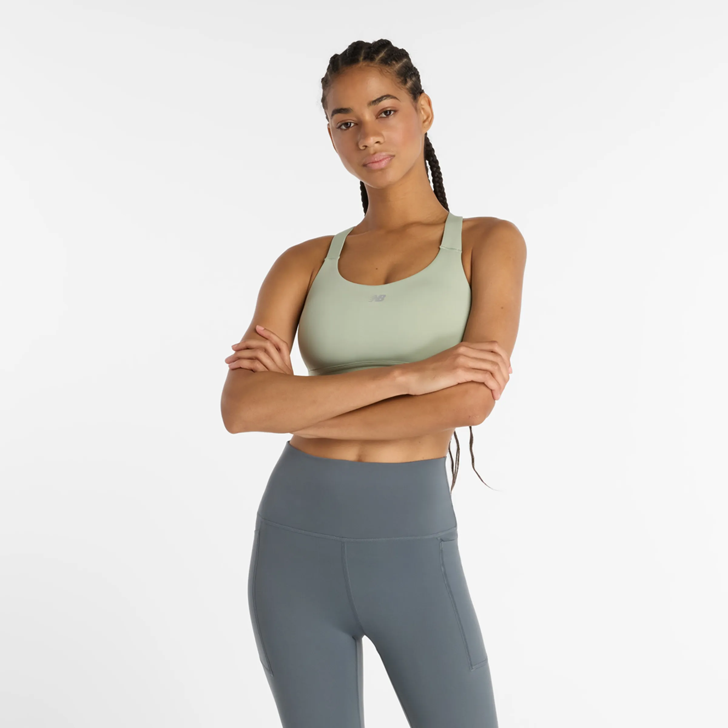 

Женский спортивный бюстгальтер WB51035GAS New Balance, зеленый