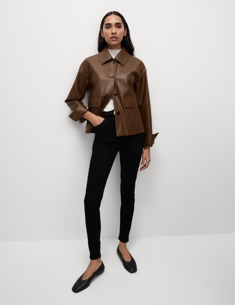 

Джинсы скинни Ivy Supersoft с высокой талией Marks & Spencer, черный
