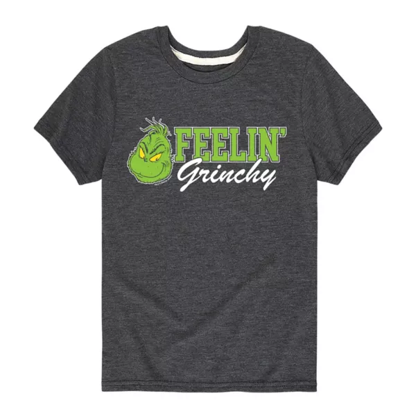 

Футболка с рисунком доктора Сьюза "Feelin' Grinchy" для мальчиков 8-20 лет Licensed Character, серый