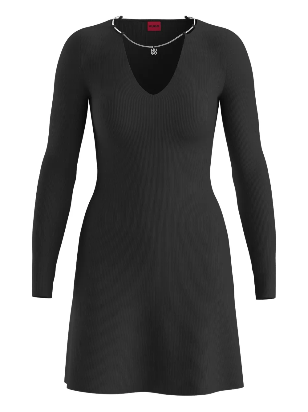

Декорированное платье мини HUGO, черный