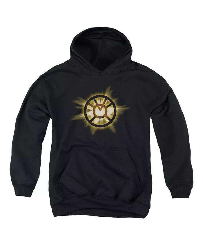 

Толстовка с капюшоном Orange Glow Pull Over Hoodie для мальчиков и подростков Green Lantern, черный