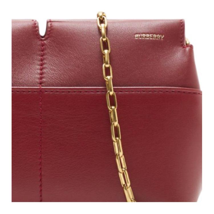 Женская поясная сумка-клатч Burberry из гладкой телячьей кожи, красная — фото 4
