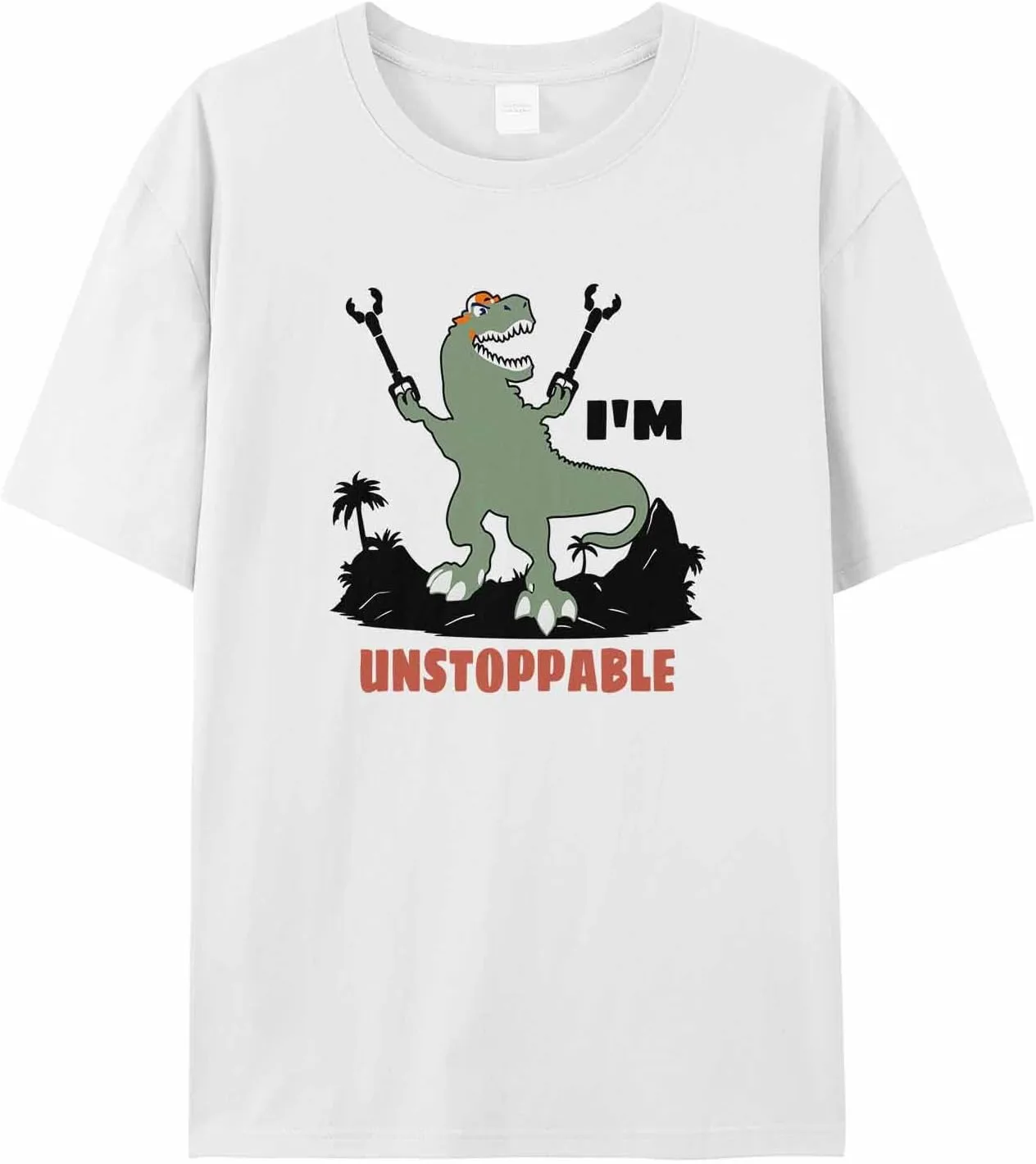 

Мужская футболка Unstoppable Dinosaur с коротким рукавом jdudh