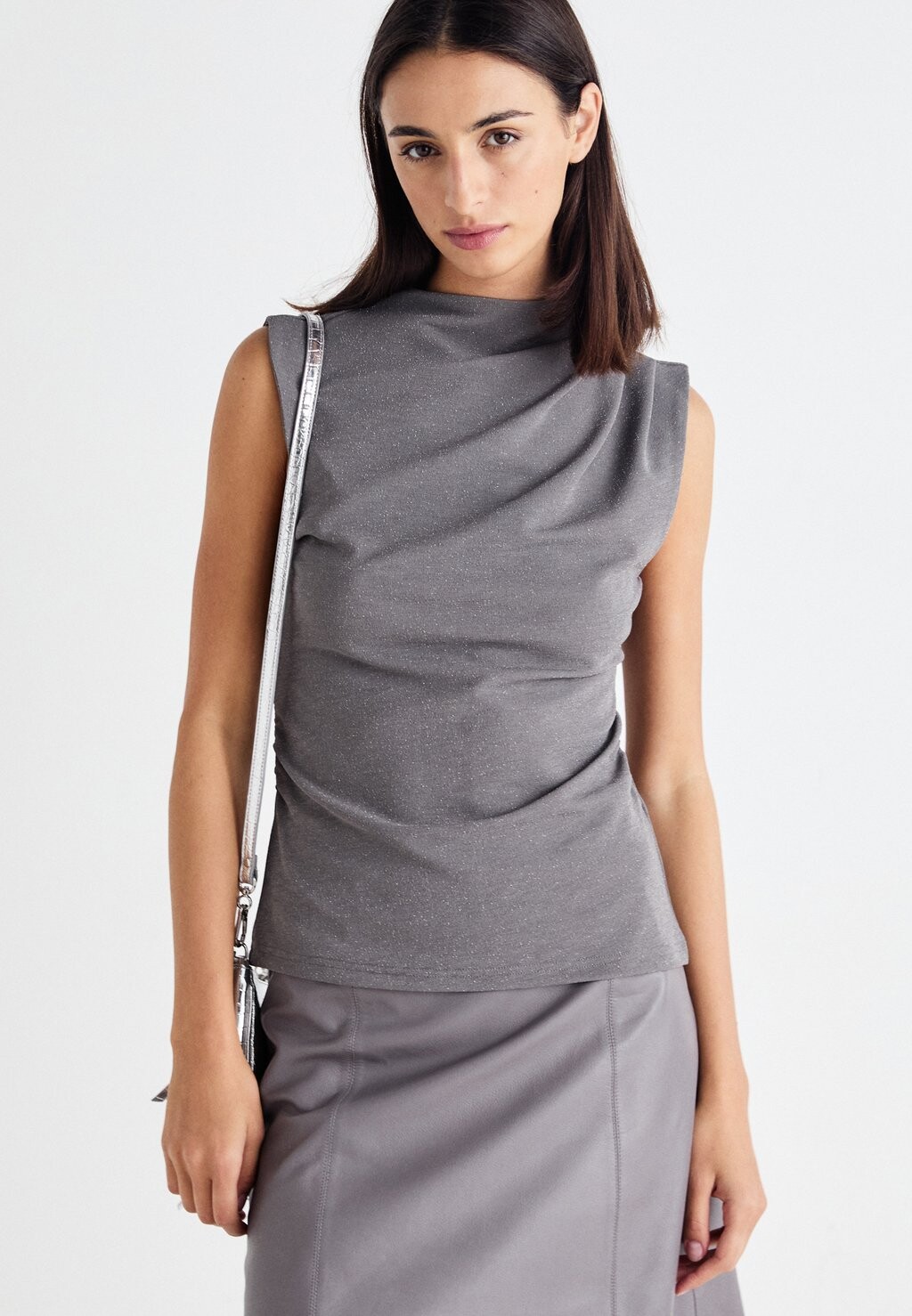 

Топ SLFMARWA Selected Femme, серый