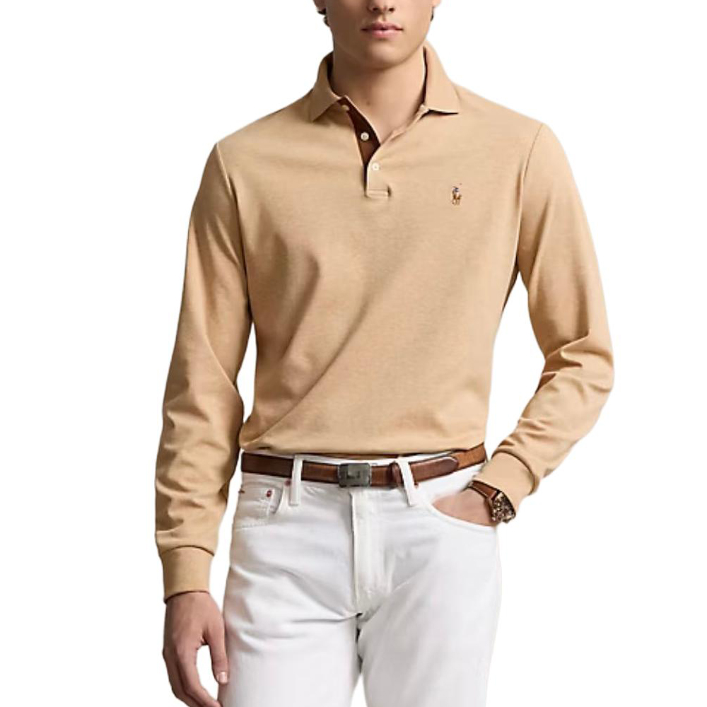 Полузип свитер Polo Ralph Lauren, светло-коричневый — фото 3