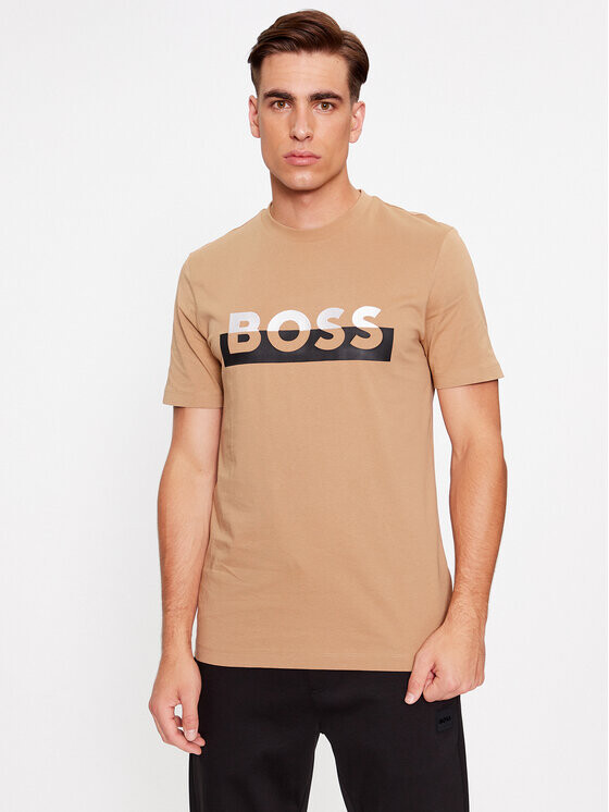 

Футболка стандартного кроя Boss, бежевый