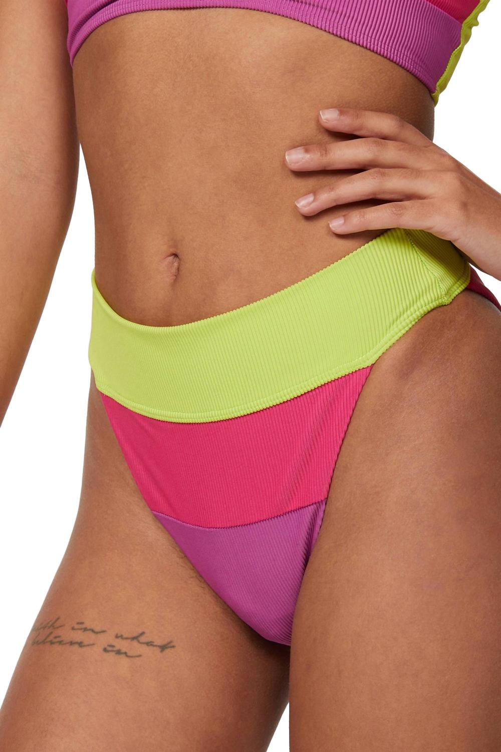 

Alexis Bottom In Lime Punch Colorblock Beach Riot, Lime Punch Colorblock
