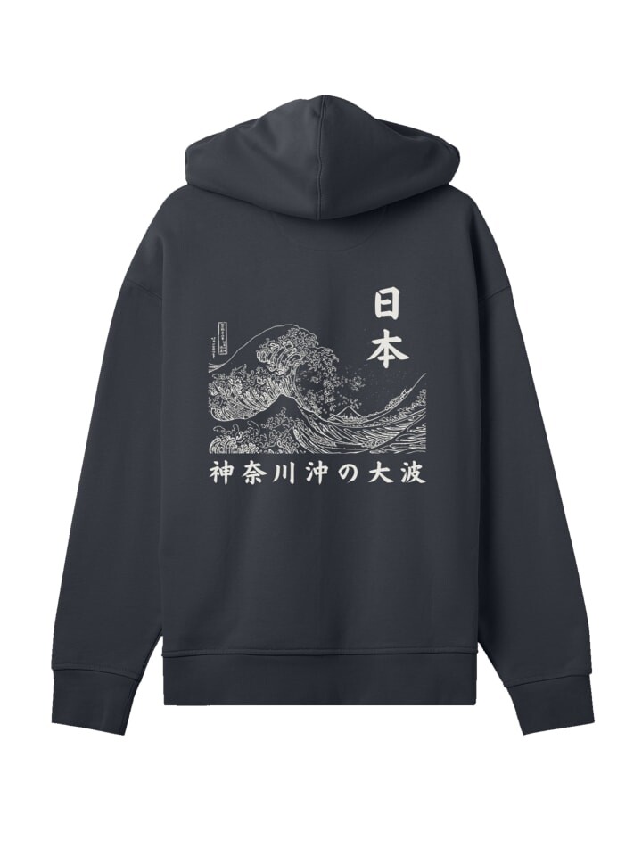 

Пуловер F4NT4STIC Oversized Hoodie Kanagawa Welle Golden Gai, черный
