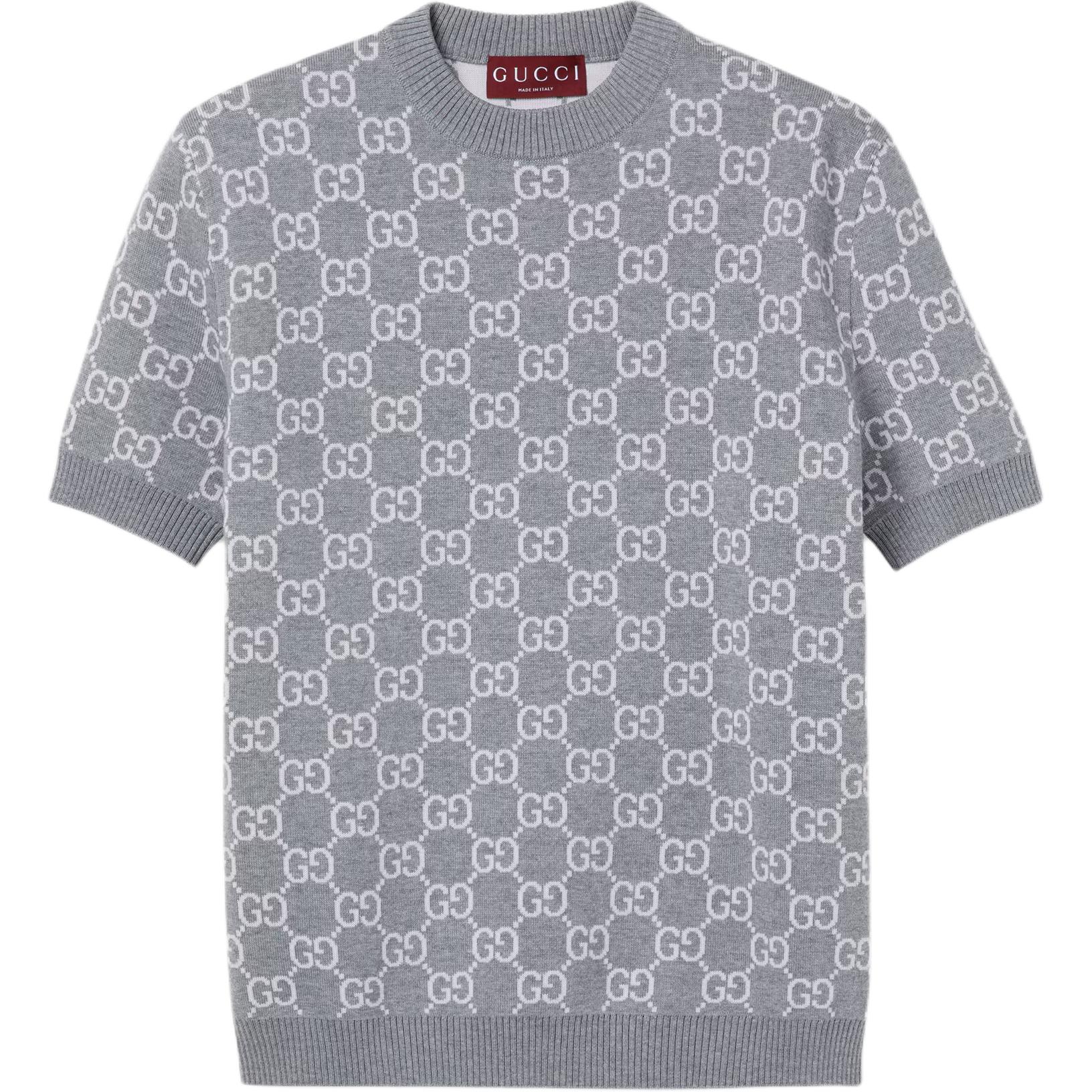 

Реверсивный верх из жаккардовой ткани Gg Fine Wool GUCCI, светло-серый