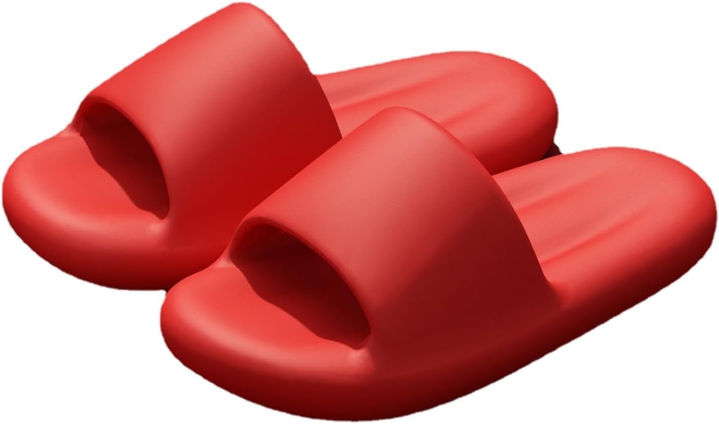 

POMN Eva Тапочки Облачные Бесшумные Нескользящие Eva Сандалии Милая Ванная Комнатная Обувь Домашние Тапочки для Женщин и Мужчин, красный