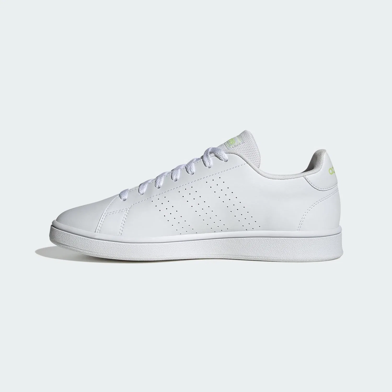 Теннисные кроссовки Adidas Unisex Advantage, Cloud White Cloud White Pulse Lime — фото 2