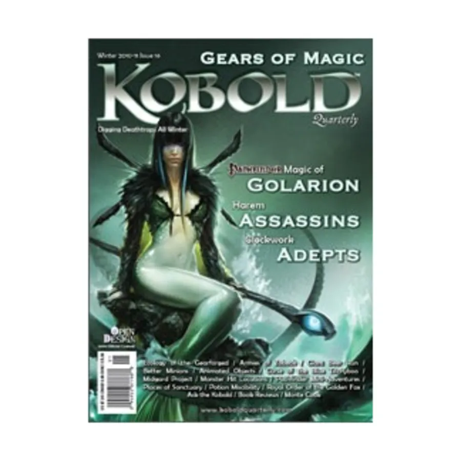 

Журнал #16 "Magic of Golarion, Ecology of the Gearforged, Harem Assassins", Kobold Quarterly