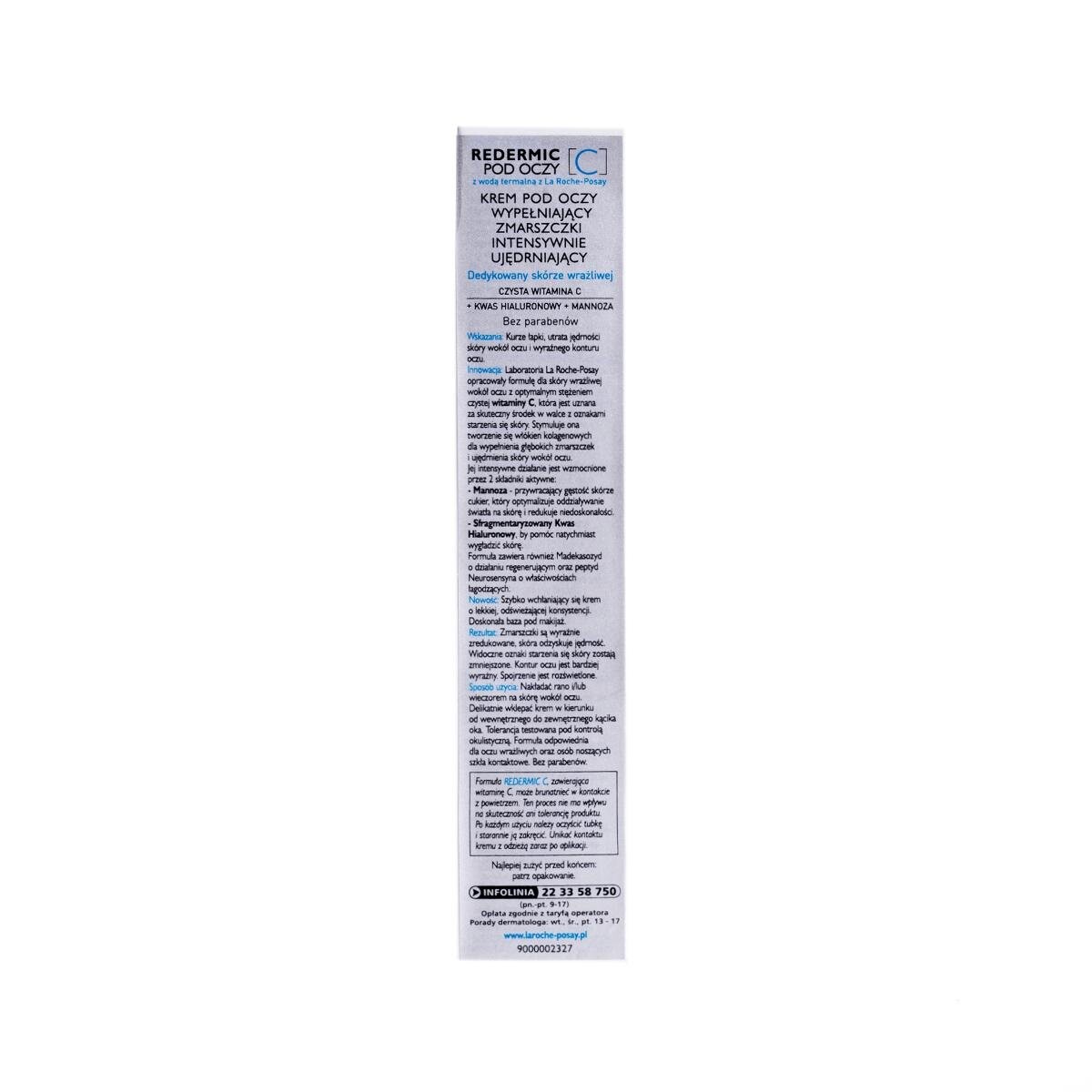 La Roche-Posay, Redermic C Eyes, интенсивно укрепляющий крем для глаз, заполняющий морщины, 15 мл — фото 2