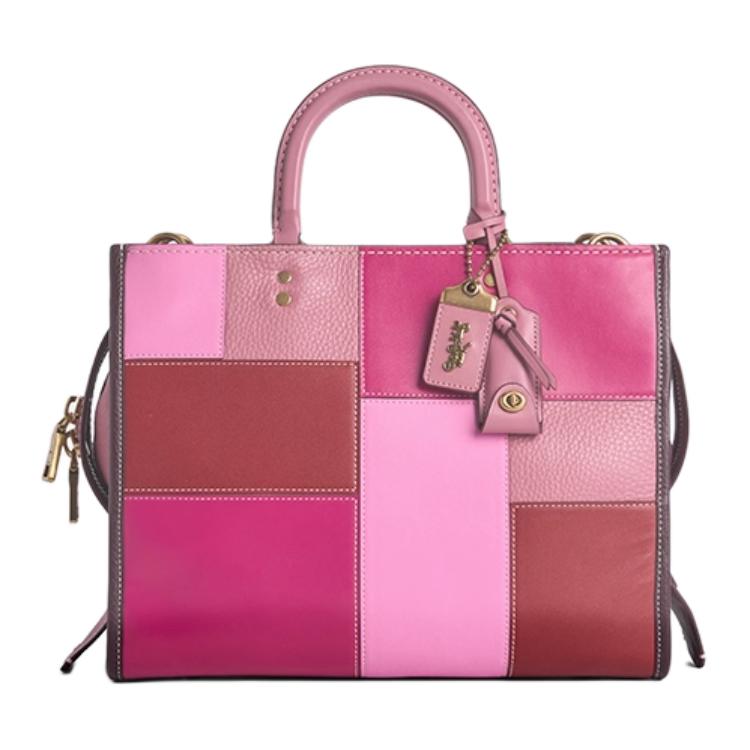 

COACH Кожаная наплечная сумка Роуз Пинк Ред