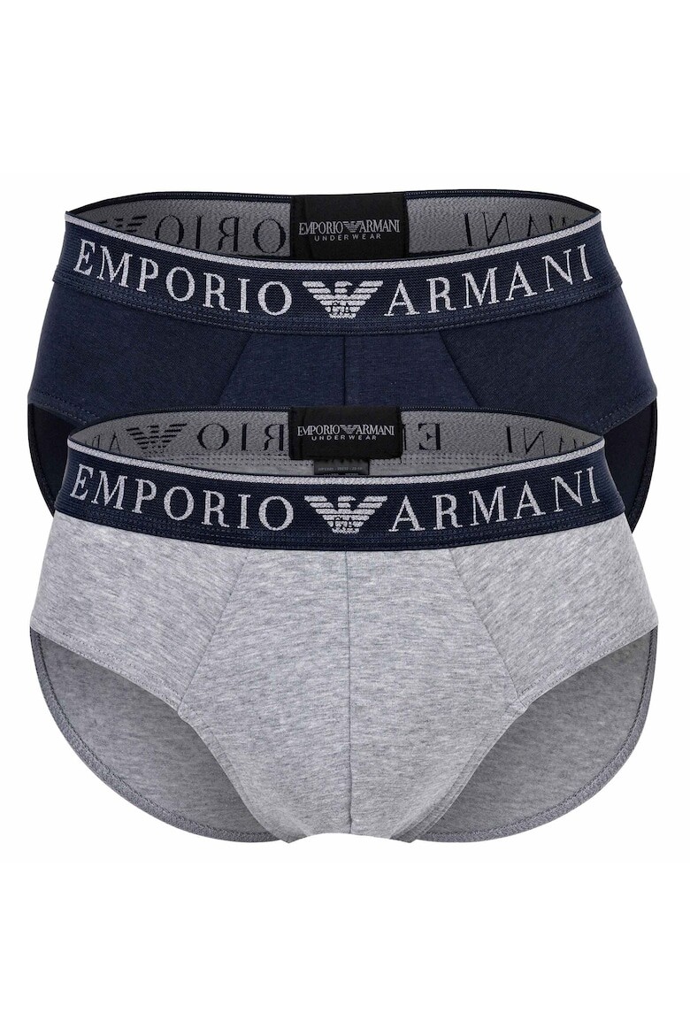 

Трусики с логотипом - 2 пары Emporio Armani, серый