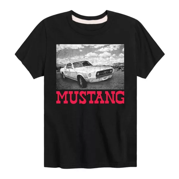 

Футболка для мальчиков 8-20 лет с фотореалистичным принтом Ford Mustang Licensed Character, черный
