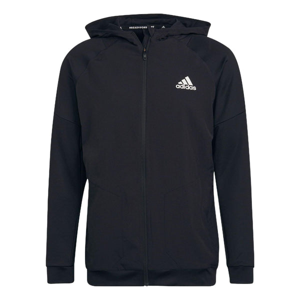 

Куртка Men's adidas Casual Sports Hooded Zipper Jacket Japanese Version Black, мультиколор