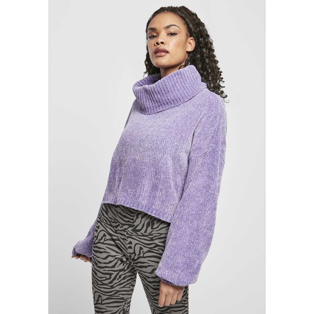 

Толстовка Urban Classics Turtleneck Chenille, фиолетовый