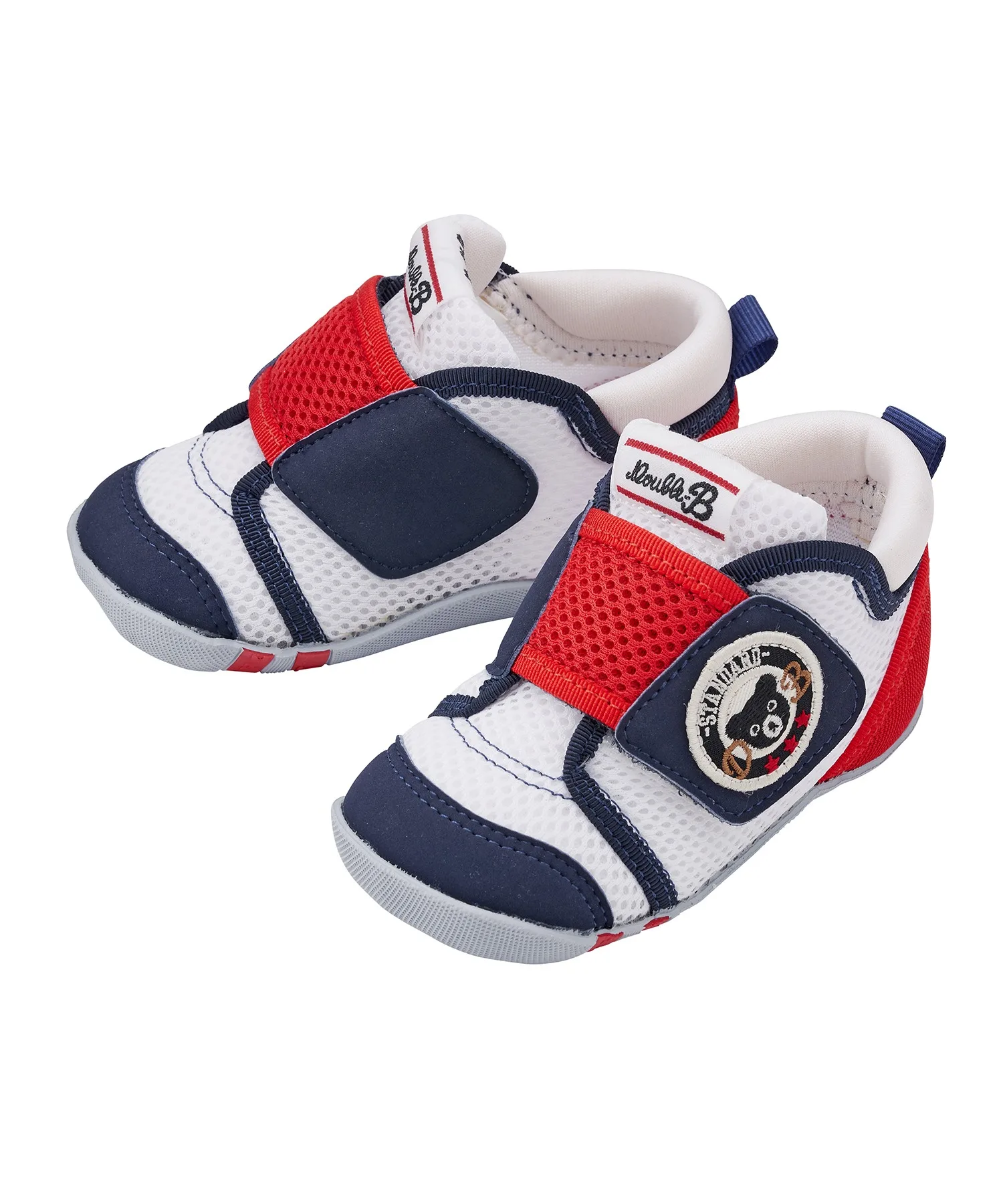 Детские первые босоножки из двойной кожи DOUBLE_B FIRST BABY SHOES синие