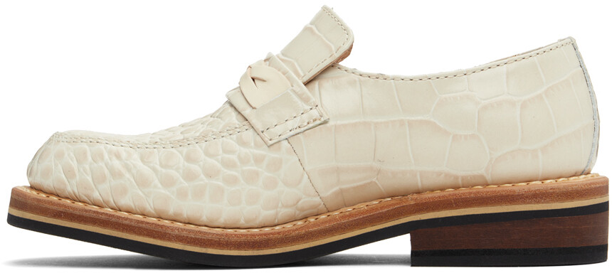 Лоферы Nakano Off-White OUR LEGACY, Vanilla croc bull hide — фото 3