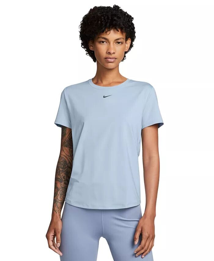 

Женский топ One Classic с короткими рукавами Dri-FIT Nike, синий