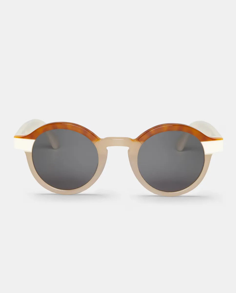 

Круглые двухцветные солнцезащитные очки унисекс из ацетата Mr. Boho, мультиколор
