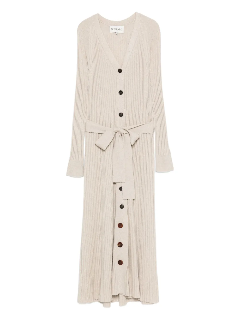 

Платье макси в рубчик на пуговицах Eric Bompard, нейтральный