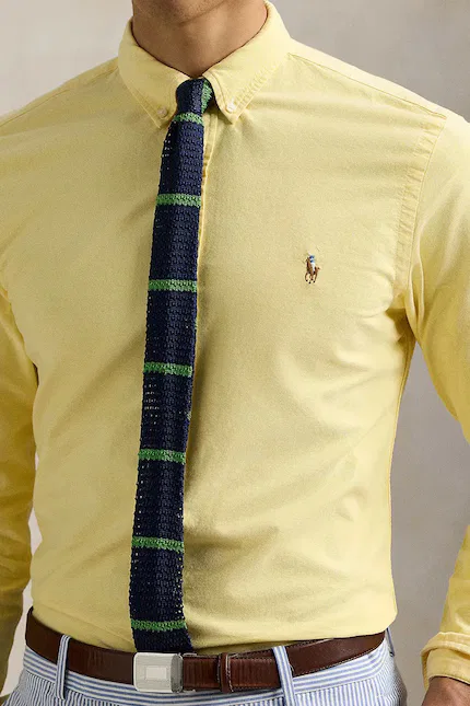 Рубашка хлопковая Polo Ralph Lauren, желтый — фото 3