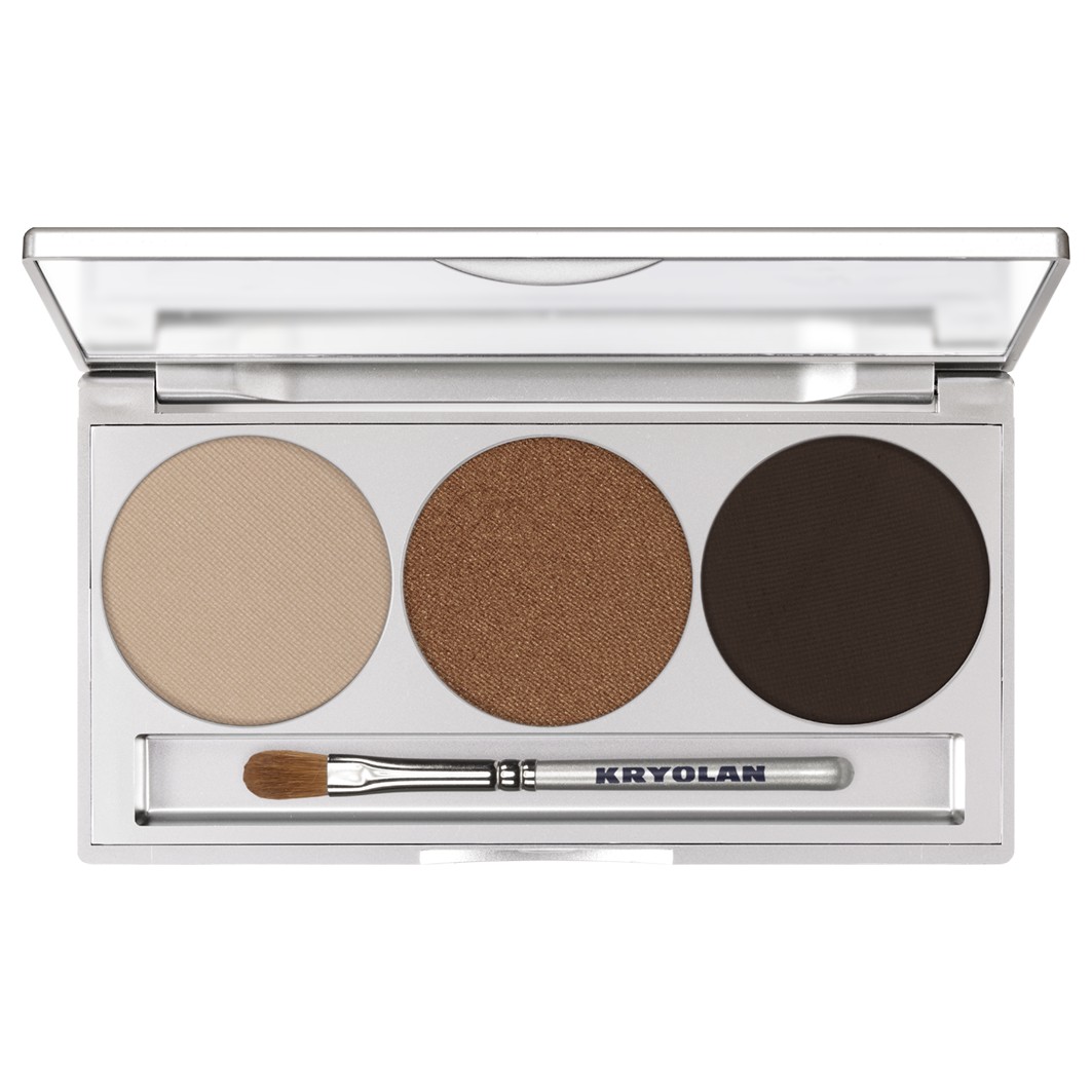 

Тени для век eye shadow smokey trio Kryolan, smokey beige, вес 7.5 гр.