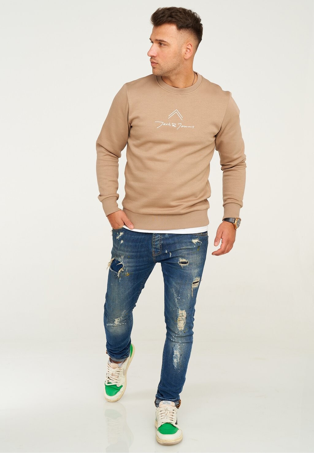 

Толстовка LABO CREW NECK Jack & Jones, коричневый