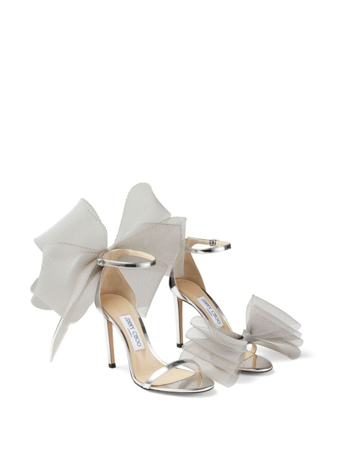 

Jimmy Choo босоножки Aveline 100, серебристый