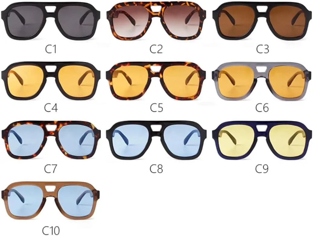 

Солнцезащитные очки с защитой UV400 | Двойная перемычка, цветные линзы | для женщин и мужчин, для занятий спортом на открытом воздухе и вождения DSVIGF, 06