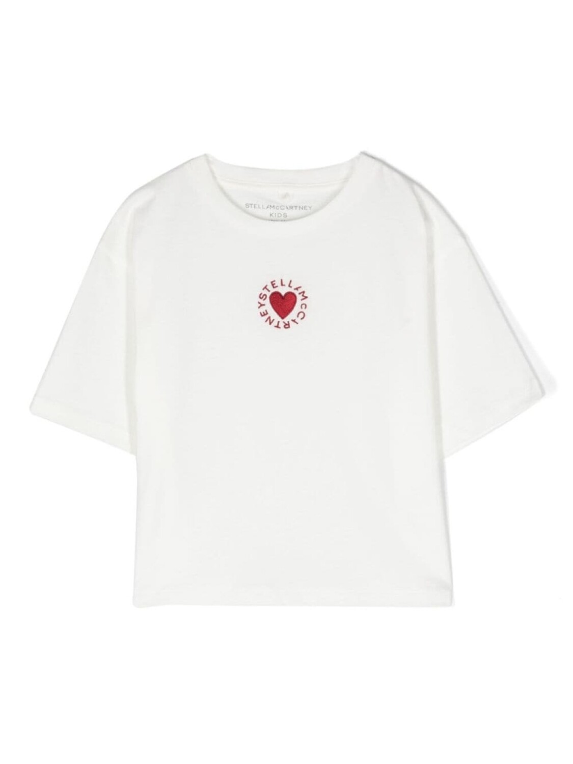 

Stella McCartney Kids футболка с вышитым логотипом, белый