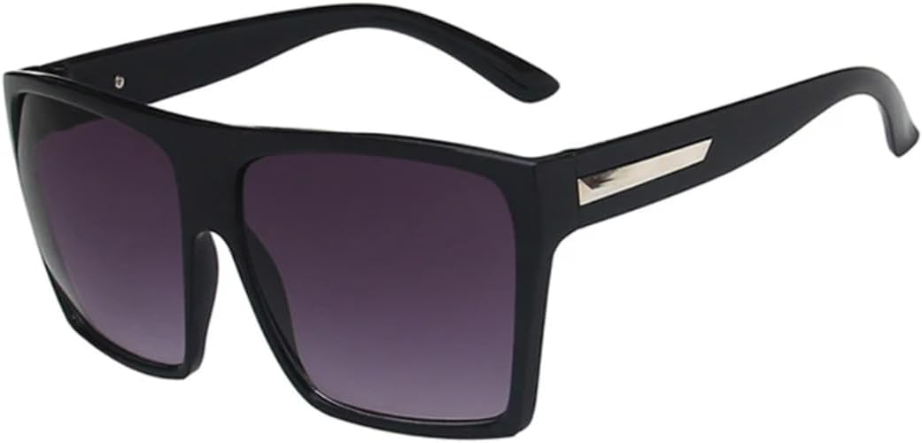 

Модные солнцезащитные очки большого размера для женщин и мужчин, летние очки для путешествий, солнцезащитные очки с защитой от УФ-излучения UV400 VVTWSSW, Black Gradient Gray