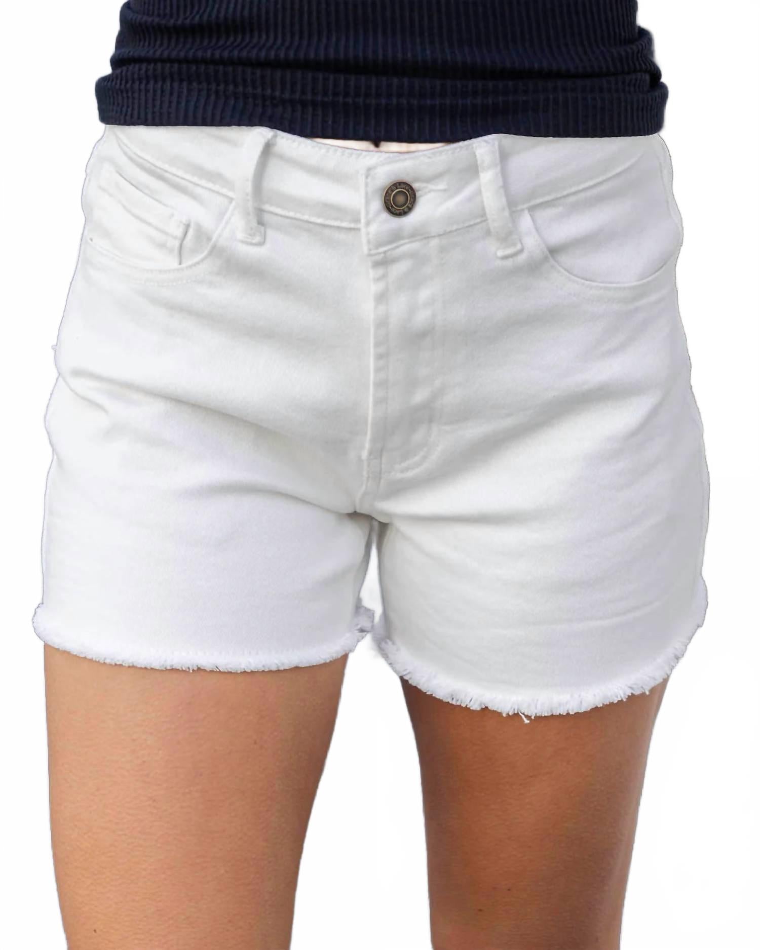 

Женские цветные джинсовые шорты Casual в белом цвете Grace and Lace