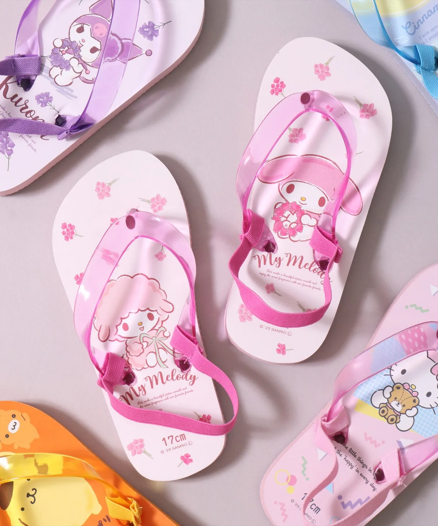 Детские пляжные сандалии с резинкой на пятке Sanrio Hello Kitty розовые
