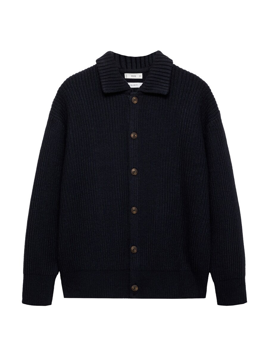 

Вязаный кардиган MANGO MAN Knit Cardigan Corso, темно-синий