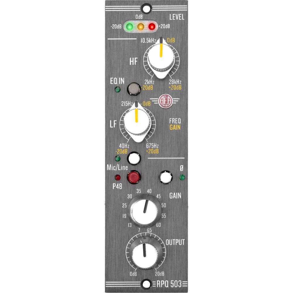 

Микрофонный предусилитель AEA Ribbon Mics RPQ503 500 Series Ribbon Preamp and EQ RPQ503