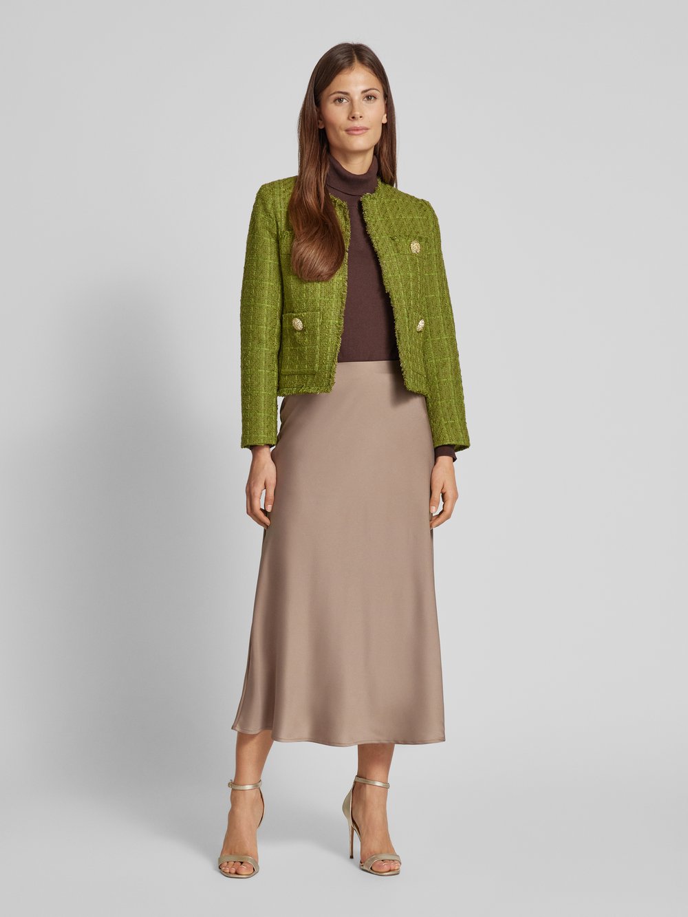 

Блейзер в стиле букле, модель «TINA» Mango, оливковый