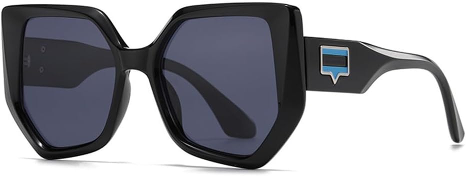 

Женские поляризованные солнцезащитные очки в оправе Мужские солнцезащитные очки с градиентной оправой и защитой от УФ-излучения UV400 в крупной оправе HPIRME, Blackgrayblue