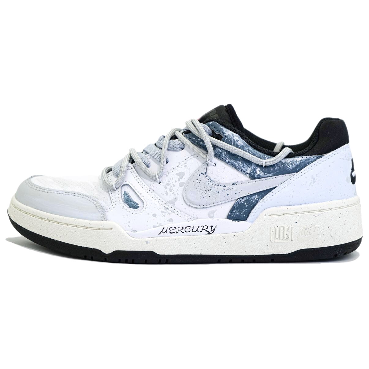 

Кроссовки Nike Full Force Skateboarding Shoes Men Low-top Grey/Blue/White, светло-серый