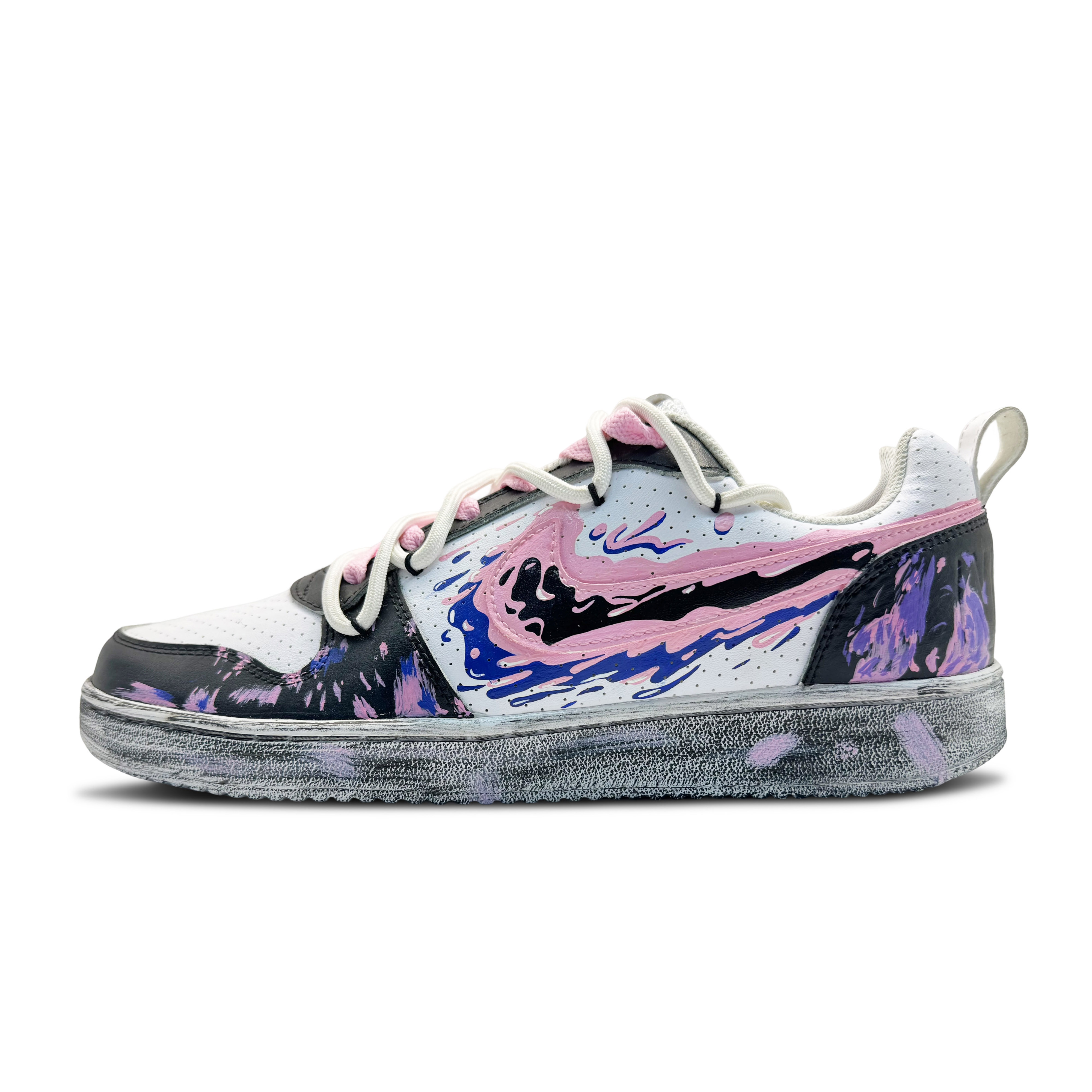 

Nike Кроссовки для скейтборда Court Borough Ruined Ruins Phantom, износостойкие, низкие, мужские, черно-розовые